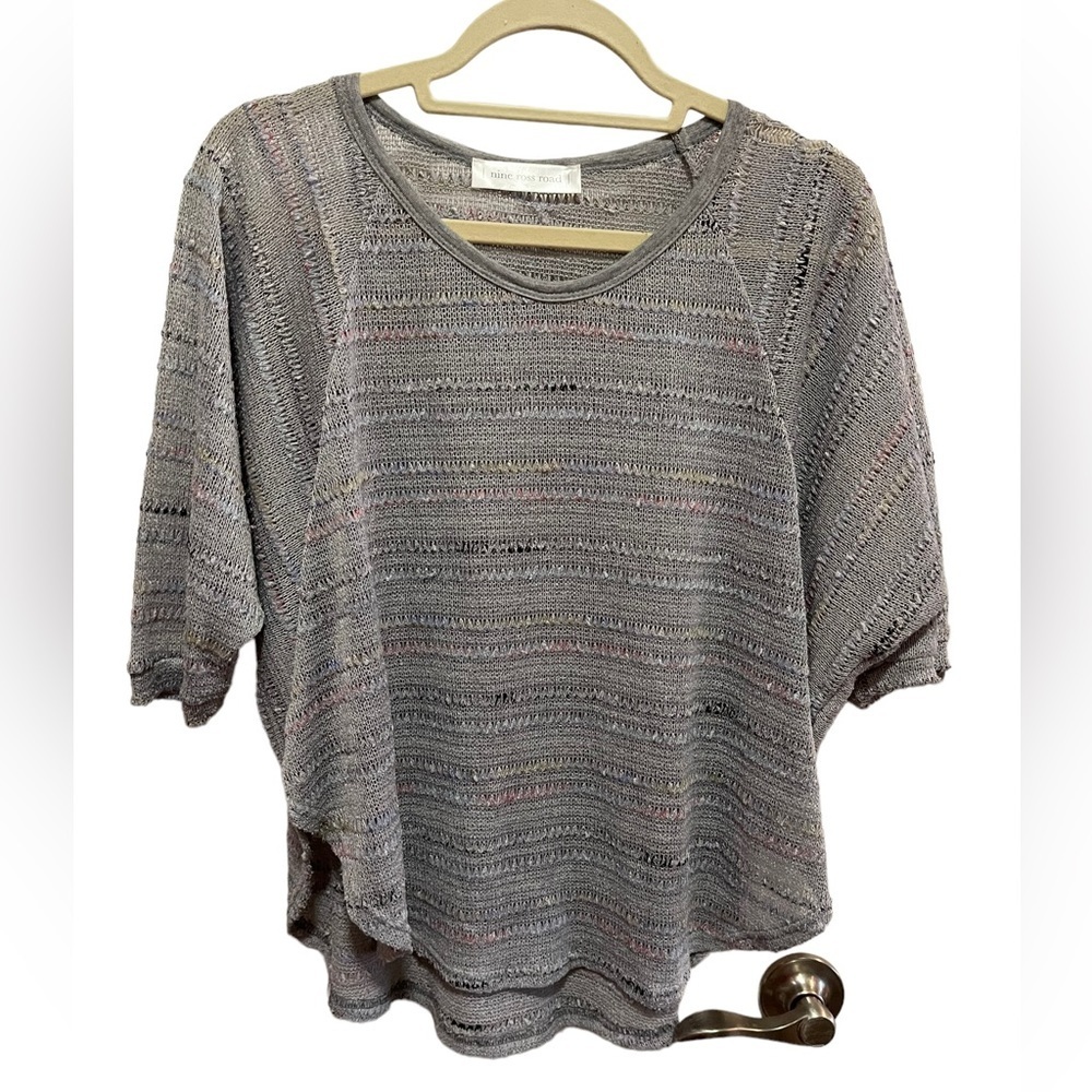 Nine Ross Road - loose knit sweater - grayish - size Small
